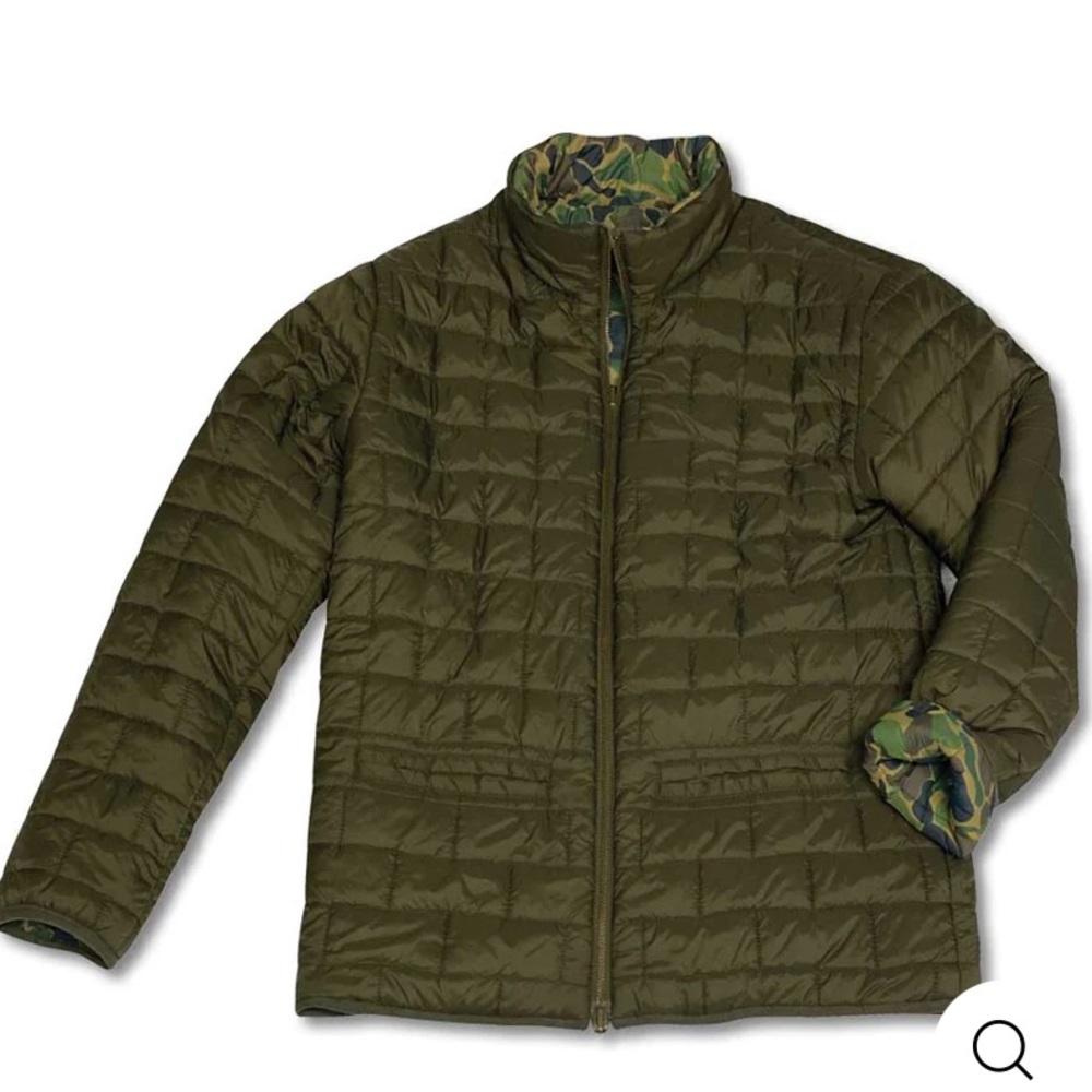 Reversible Vintage Camo Quilted Puffer Jacket